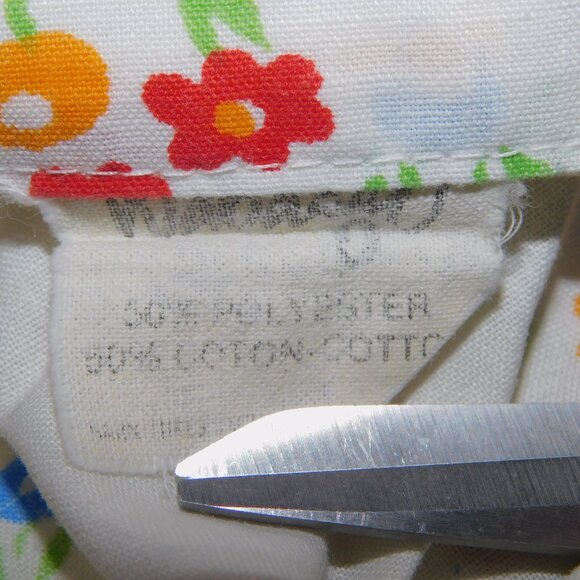 Vintage 1977 Raggedy Ann & Andy doll Twin Flat Bed Sheet / Fabric Wabasso - Picture 4 of 9